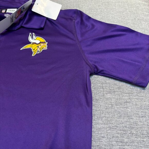 Minnesota Vikings NFL Team apparel Men's Polo Purple Size Small - Picture 2 of 5